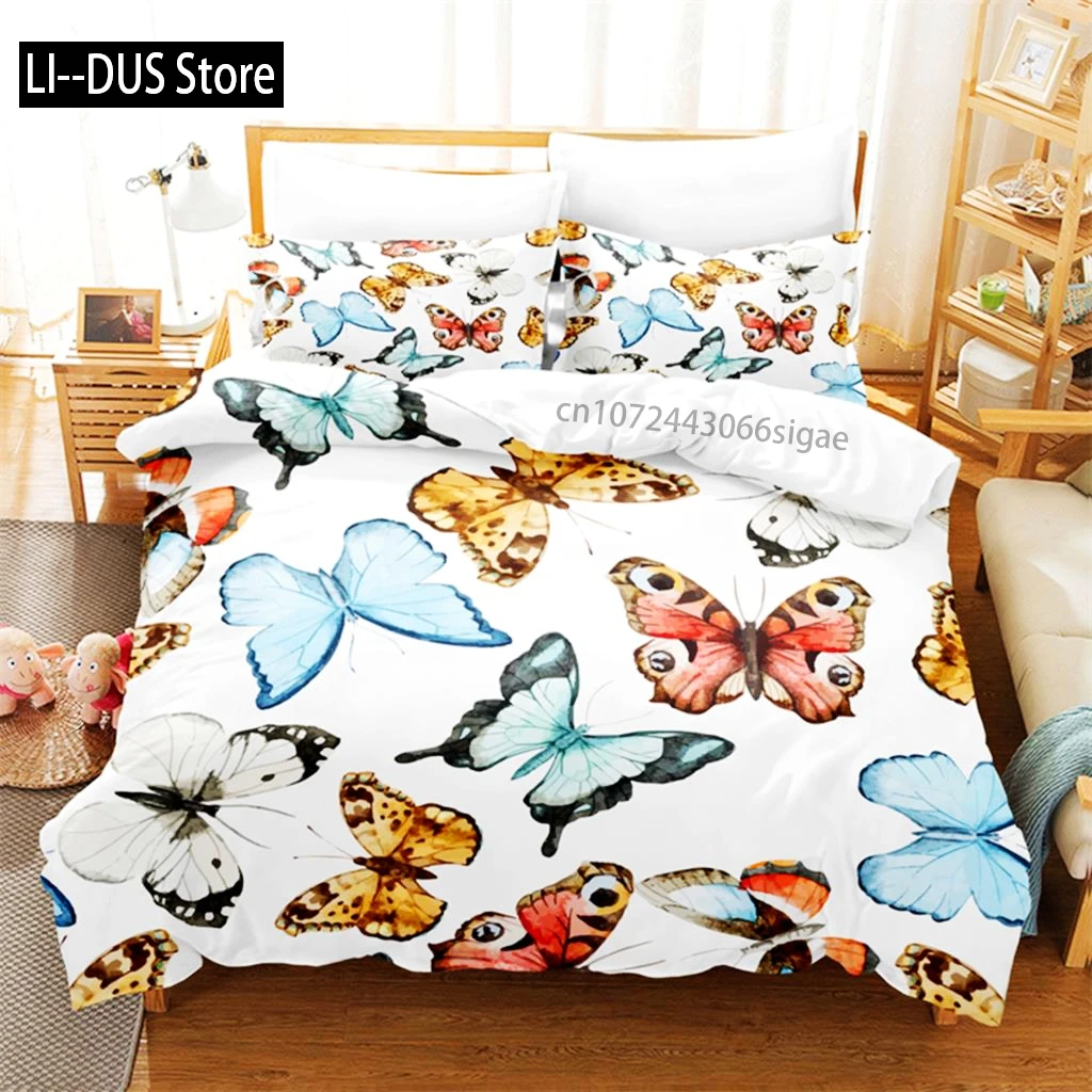 

Beautiful Butterfly Bedding Set Duvet Cover Set 3d Bedding Digital Printing Queen Size Bedding Set Fashion Design