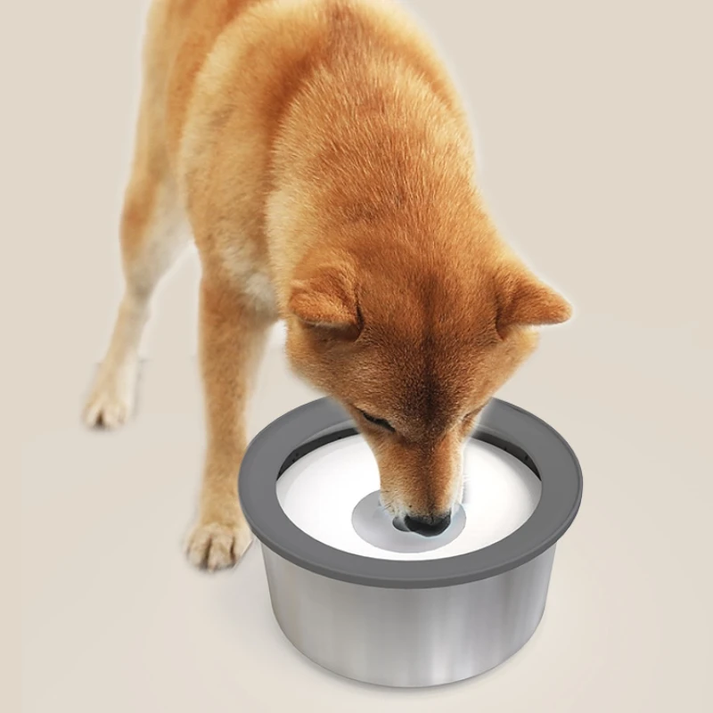 Dog Drinking Water Bowl Floating Non-Wetting Mouth Cat Slow Anti-Overflow Water Feeding Dispenser Large Capacity Water Dispenser