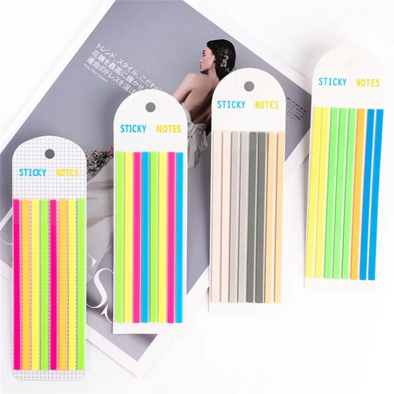 160 Sheets Transparent PET Sticky Notes Self-Adhesive Reading Annotation For Books Notepad Bookmarks Memo Pad Index Tabs