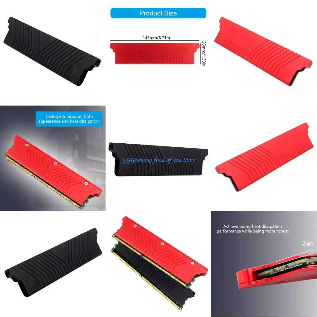 

H9EB Aluminum RAMs Cooling System Enhances Performances for Gamers DDR3 DDR4 DDR5 Ready