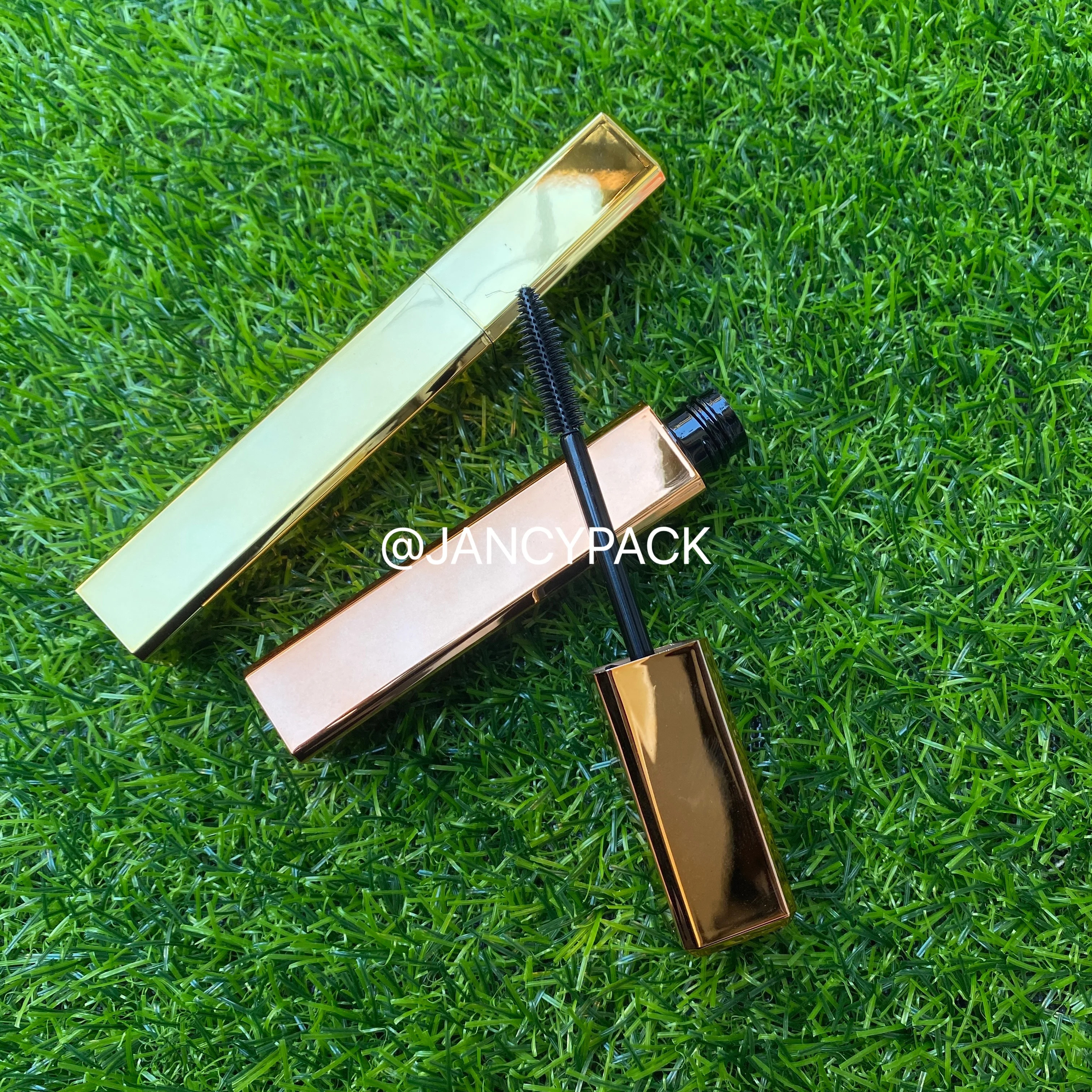 

Square Mascara Tubes Vials Bottle Tool Empty Gold Rose Gold Eyelash Cream Refillable Bottles For Oil DIY Mascara Container