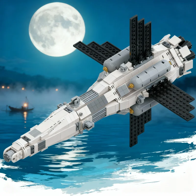 

1176pcs MOC Superior Class Lunar Lagrange Warship Space Model Building Blocks Christmas Gifts Construction Toys Education