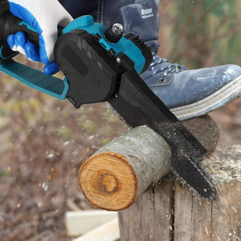 منشار كهربائي صغير لاسلكي 21 فولت 8 بوصة 2000 وات، منشار كهربائي بزاوية قابلة للتعديل لبطارية ماكيتا 18 فولت، قطع الخشب والبستنة