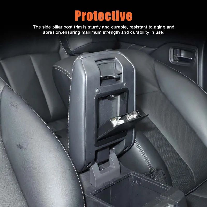 

YK ABS черный автомобильный подлокотник ящик для хранения конфиденциальности внутренние автомобильные аксессуары для Mitsubishi Triton L200 2019-2023