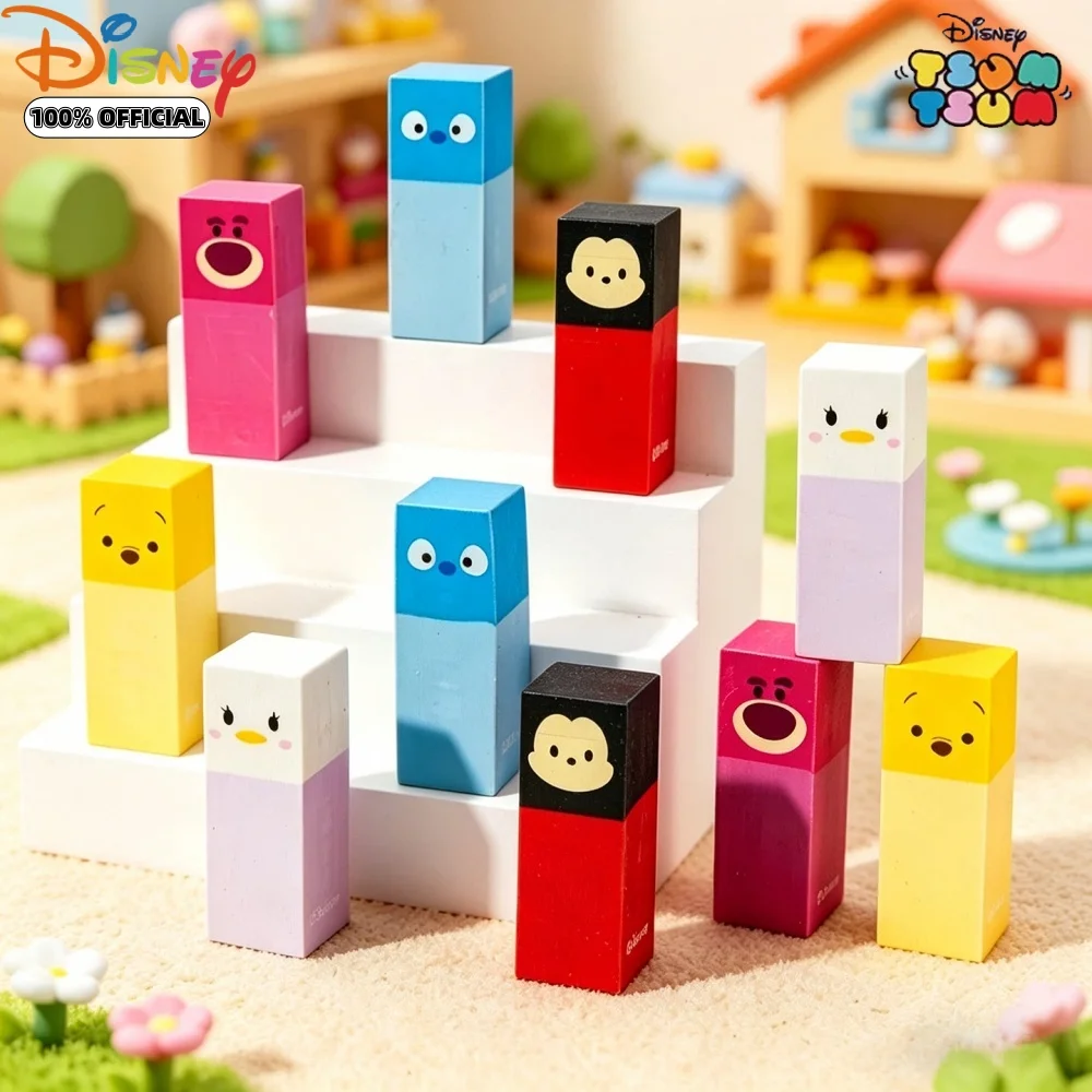 Genuine Disney Tsumtsum Two Color Erasers No Residue Clean Erasing Rubber Cute Cartoon Eraser For Drawing & Writing Correction