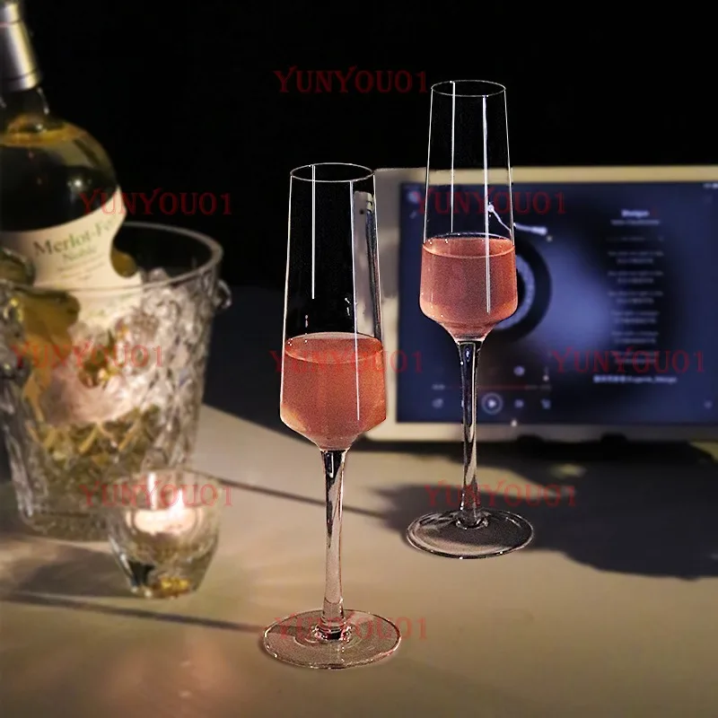 Champagne Glass High Value Goblet Cocktail White Wine Glass Household Crystal Glass