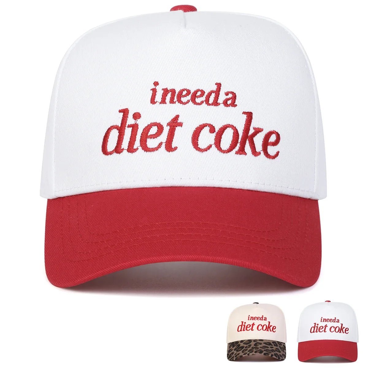Gorras de béisbol unisex con bordado de letras INEED A DIET COKE, gorras informales ajustables para primavera y otoño, gorra deportiva con protección solar