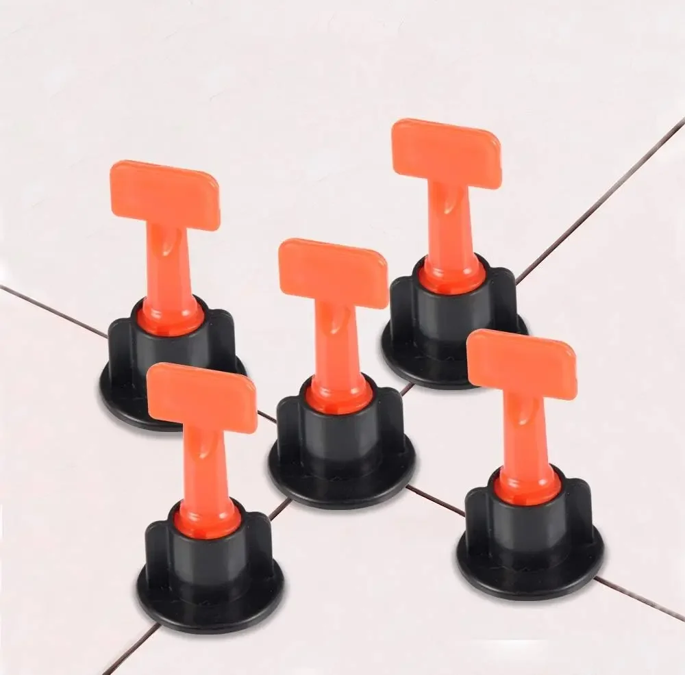 51-204Pcs Floor Tile Leveling System Clips Ceramic Spacers Porcelain Leveler Kit For Tile Laying Wall Fixing Construction Tools