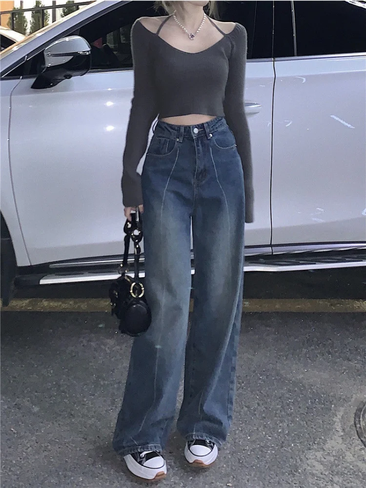 Faion hoge taille wijde pijpen broek losse casual dames straat Sle lange broek herfstcollectie comfortabele losse broek