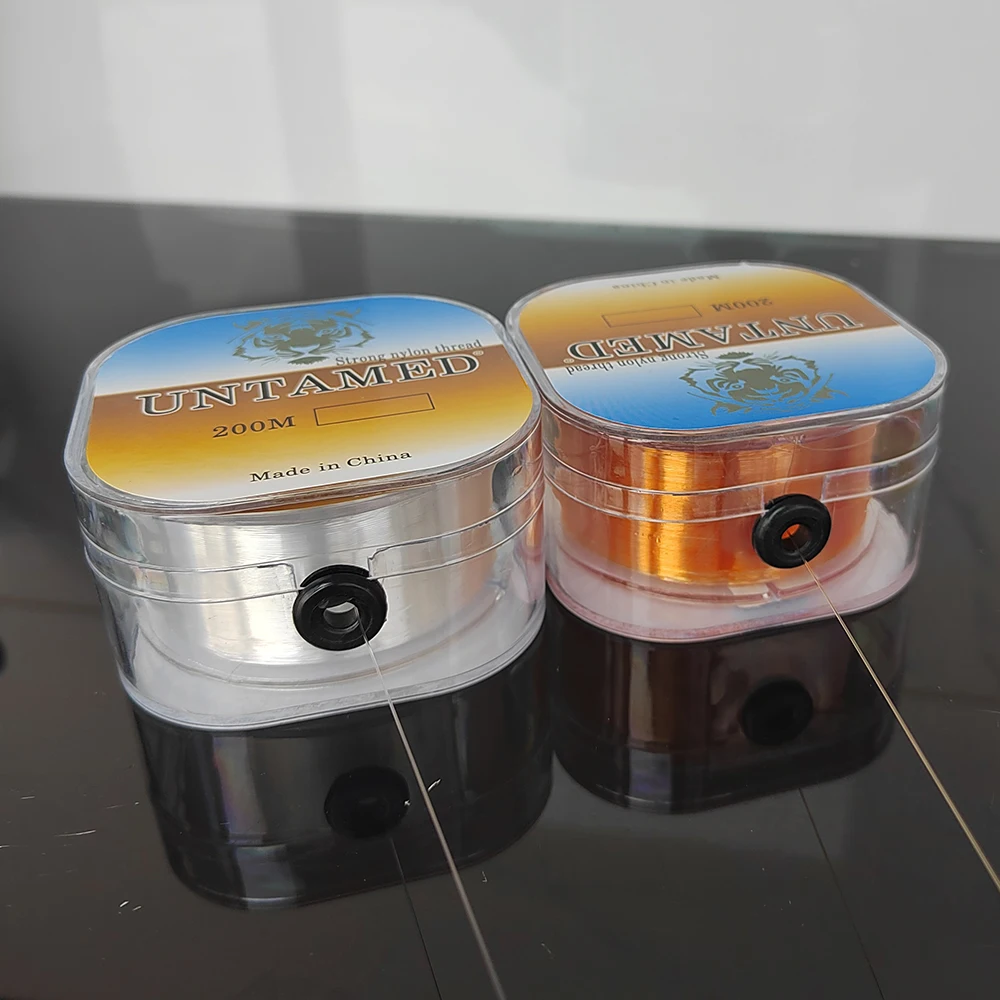 UNTAMED brand fishing line 200m, wear-resistant and strong tensile nylon line suitable for various water bodies