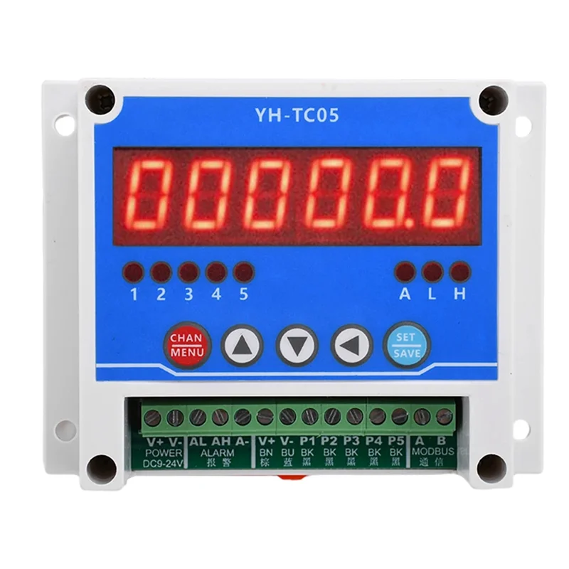 FYBL-5 Channel Hall Sensor Stop Tachometer Non-Contact Type DC12~ 24V Motor Speed Meter With RS485 MODSBU Communication