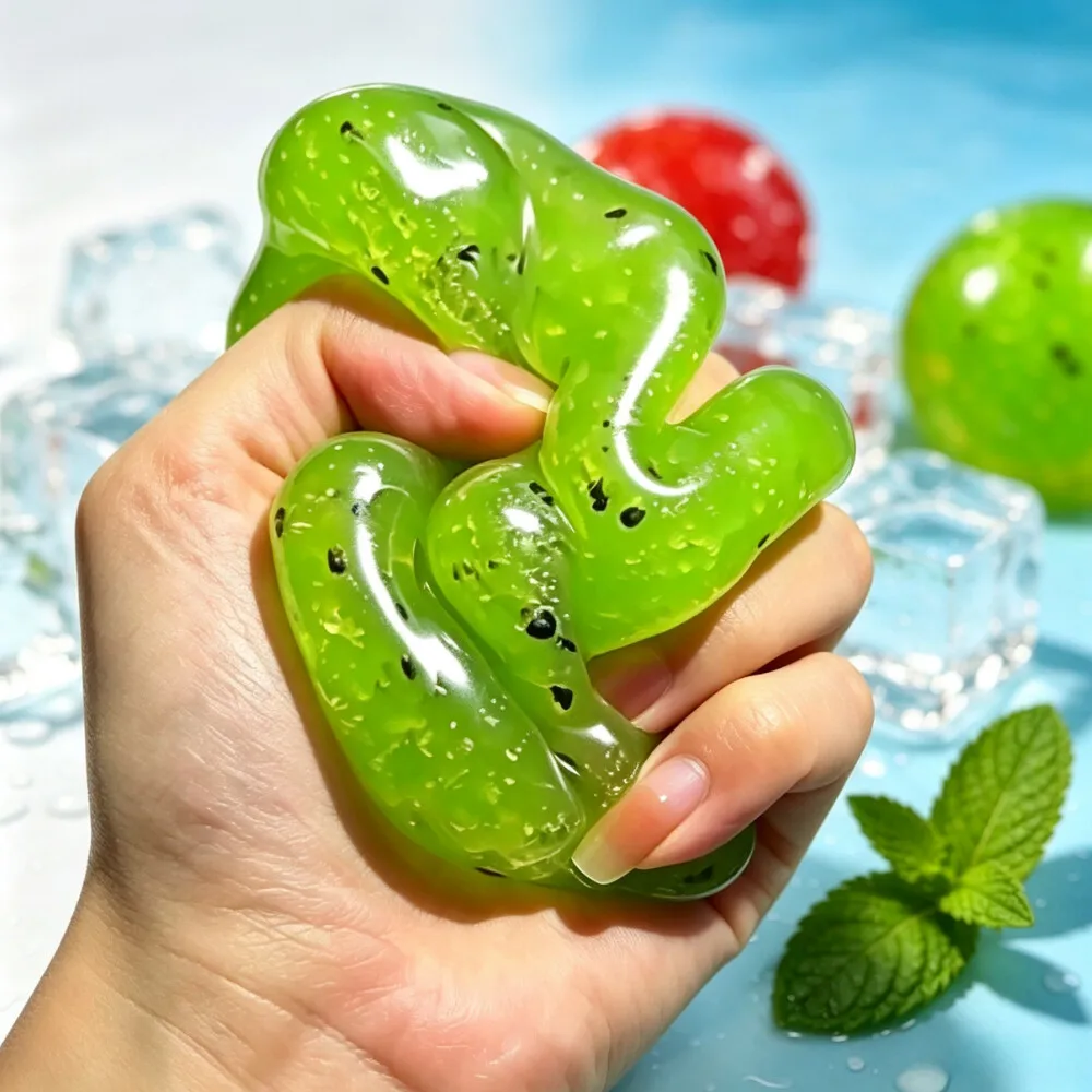 Hot Sale Squishy Handmade Watermelon Slush Toy Soft, Slow-Rebound Stress Relief Squeezy Toy Realistic Fruit Model Adult Gift