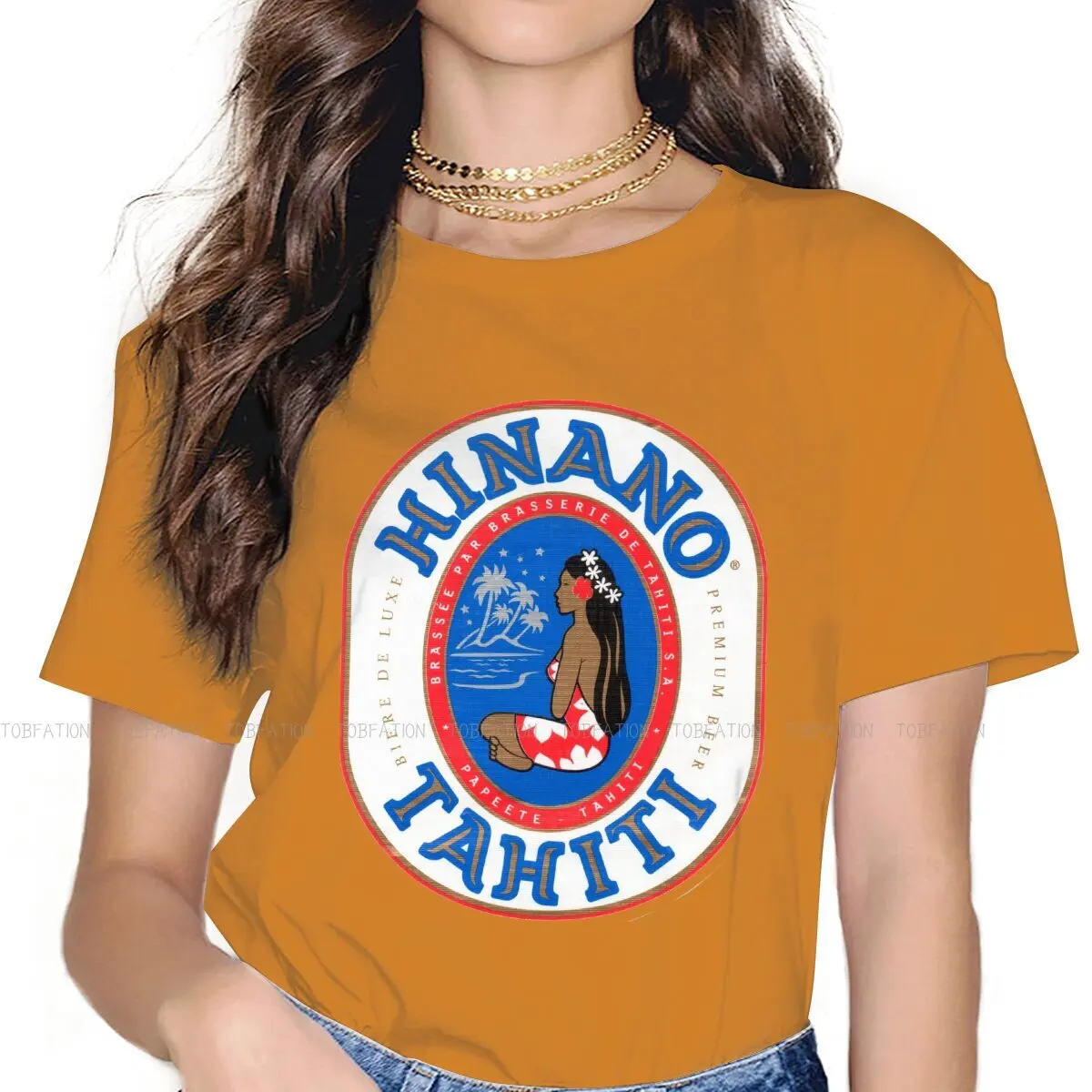 Hinano Tahiti Beach Leisurely TShirt for Woman Girl Beach Basic Casual T Shirt Novelty New Design Fluffy