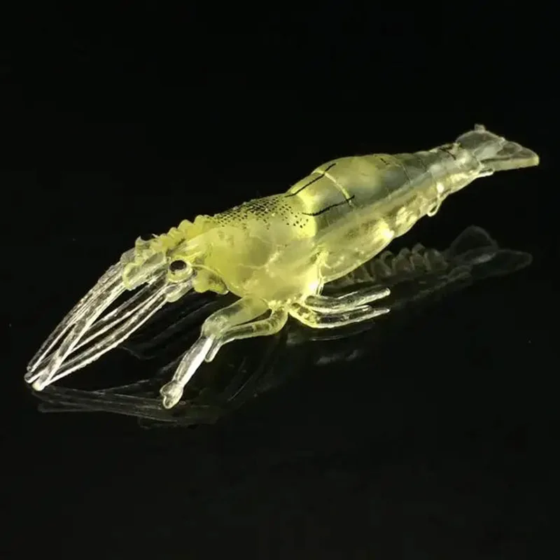 WEIHE-Leurre Élen silicone souple avec hameçon pointu, appât Élidéal pour la pêche à la crevette, 1.3g/4cm, 20 pièces