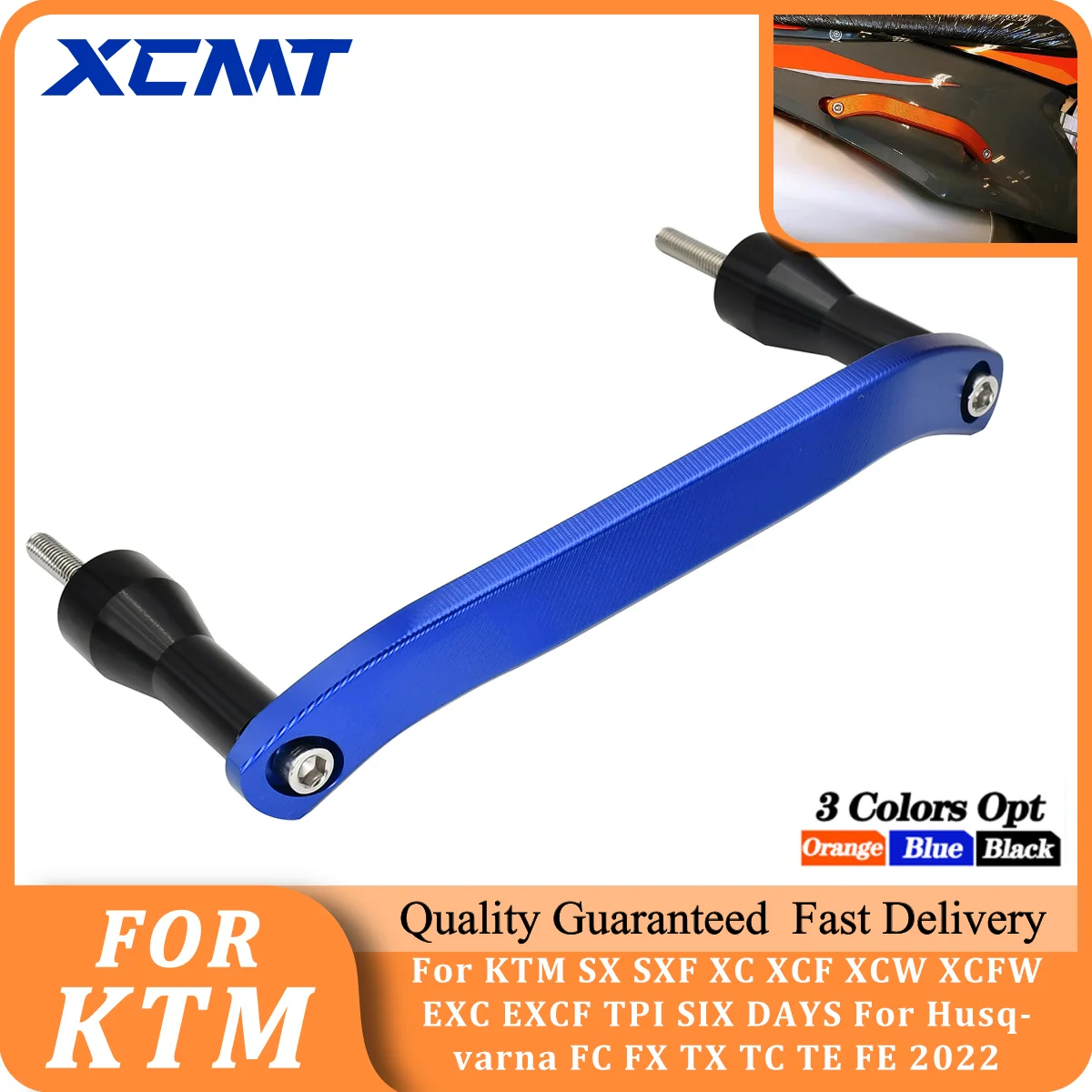 

Motorcycle CNC Rear Seat Grab Handle Rail Handle Handrail For KTM 125-450 SX SXF XC XCF XCW TPI EXC EXCF SIX DAYS 2019 2020 2022