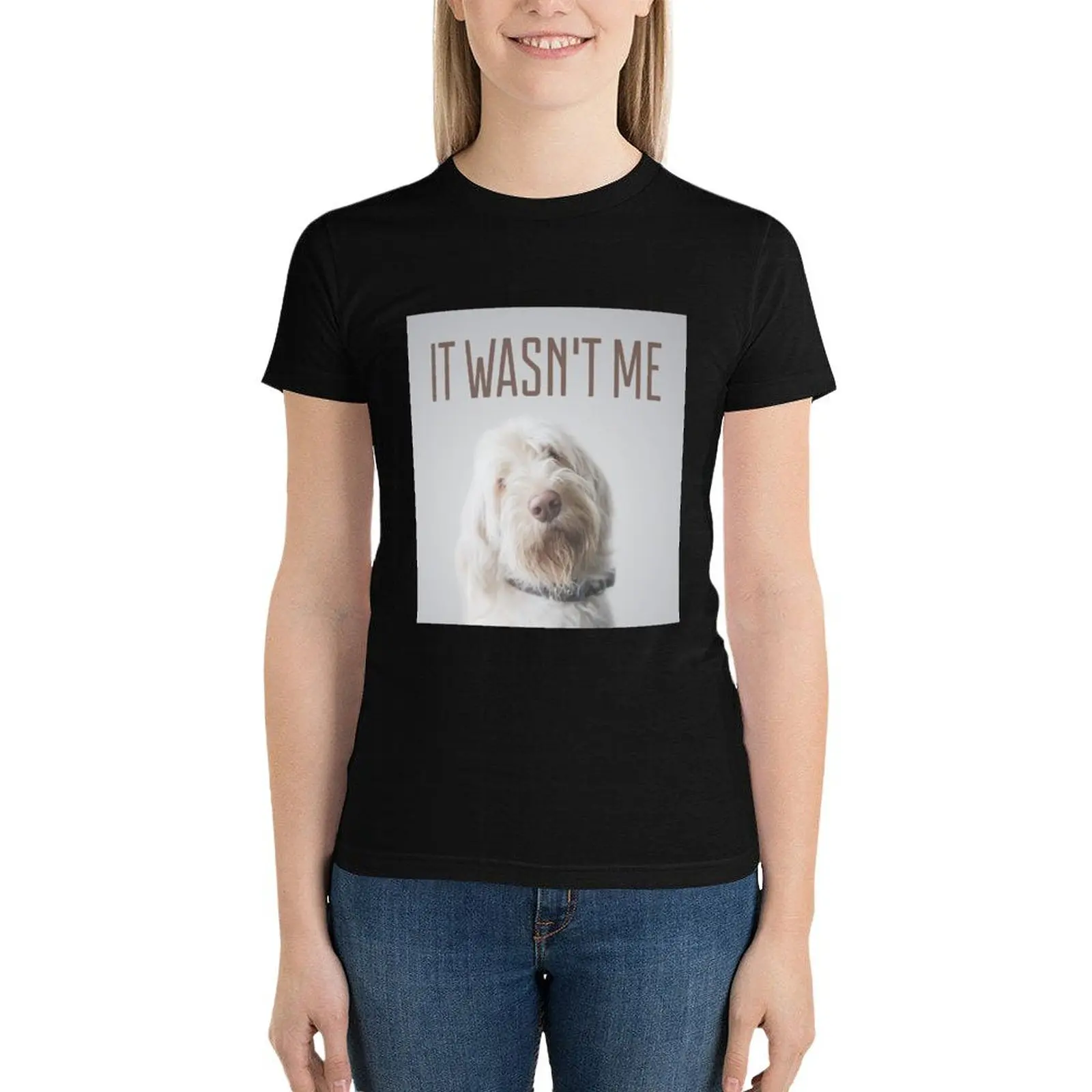 

It wasn't me! T-Shirt cute tops plus size tops funny t shirts for Women