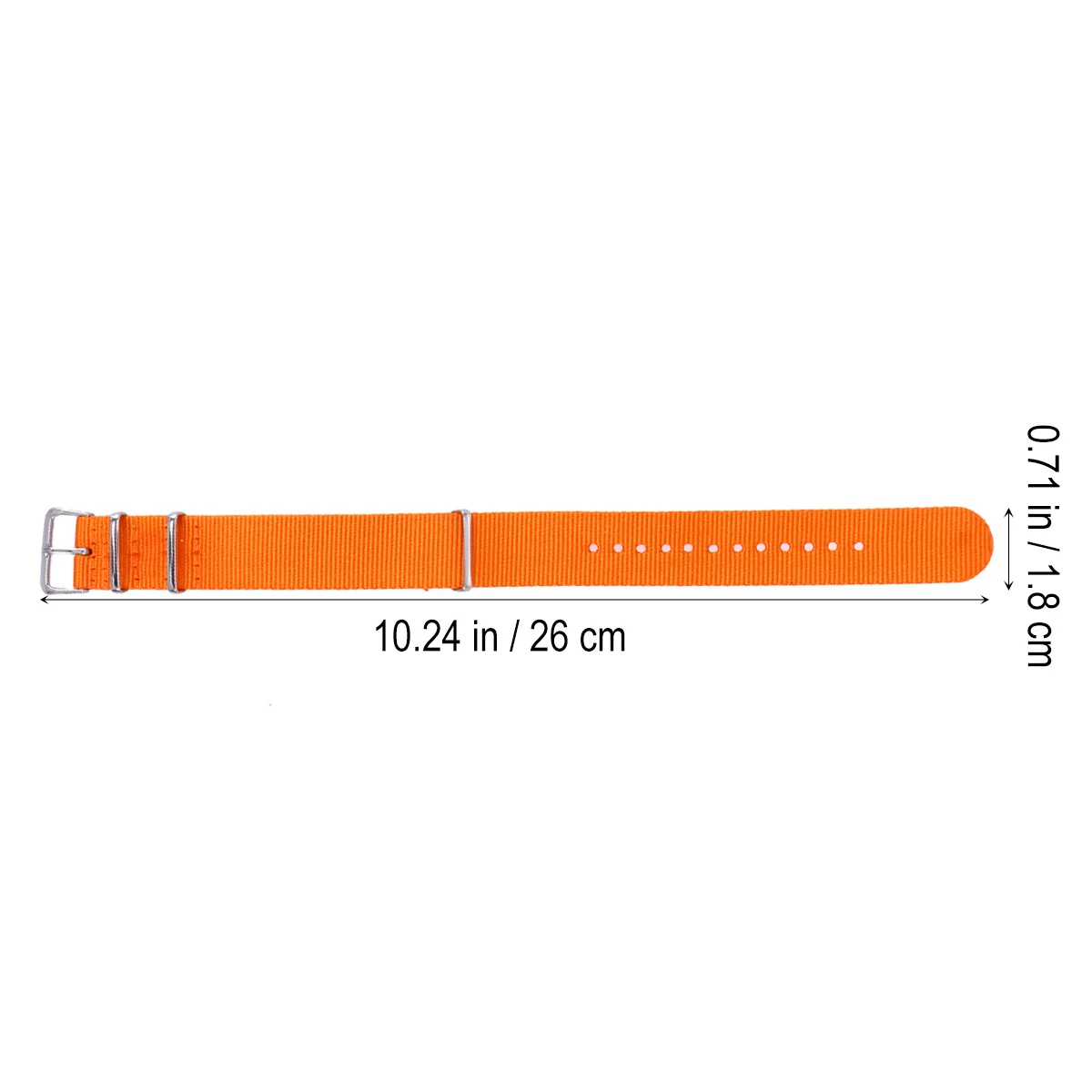 

Nylon Watch Strap Replacement Heavy Duty 18mm Woven Watch Bands Breathable Durable Orange Wristband for Exercise