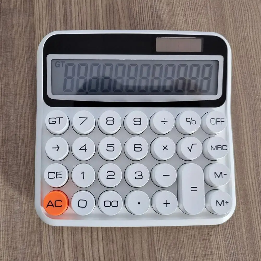 Калькулятор с высокоточными датчиками, обтекаемый калькулятор с 12-значным ЖК-дисплеем и механическим ключом