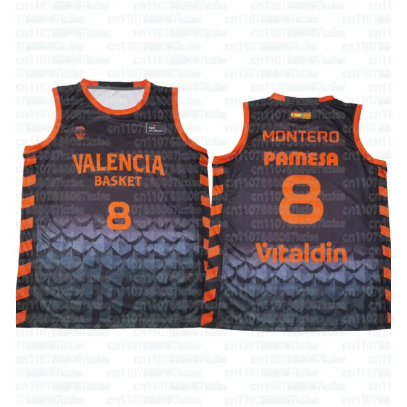 New Valencia Basket Trendy 3D Printed Spain Basketball Jersey Vest Adults & Kids Breathable Quick Drying Comfortable Sports Wear