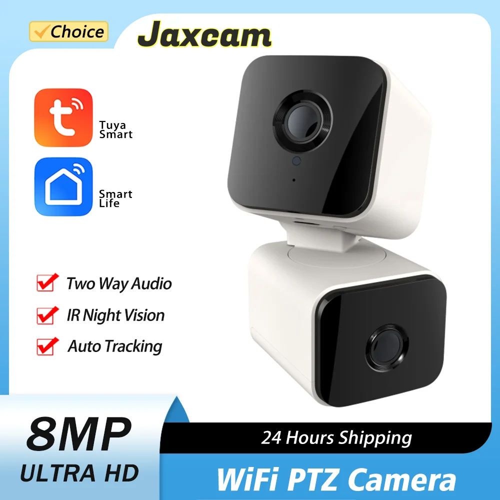 

Tuya Dual Lens All-Round Monitoring Gun Shake 4K 8MP PTZ Camera Pan/Tilt Auto Tracking Two-Way Audio security protection Camera