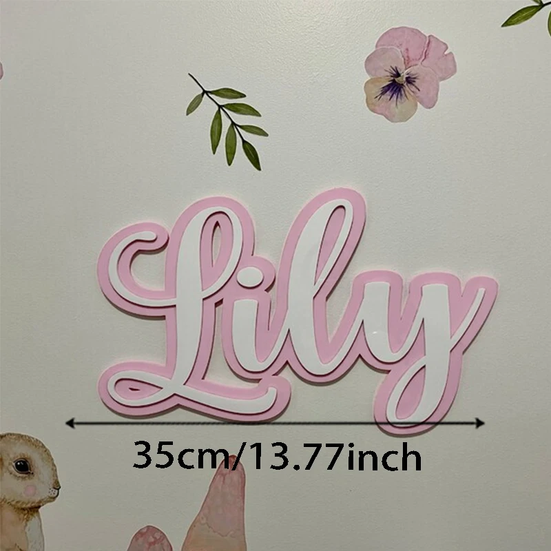 1pc Custom Nursery Name Sign: Personalized Wood Plaque, Bedroom Wooden Decor, Name Sign, Wall Script, Home Decor, Room Decor