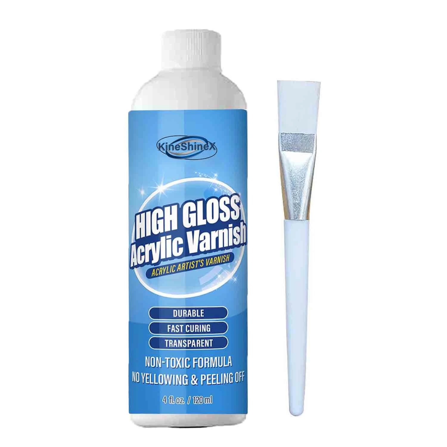 Gloss Varnish for Acrylic Painting, Artists Acrylic Varnish, Non-Yellowing, Non-Toxic, Anti-Crazing, High Gloss Finish, 120ml