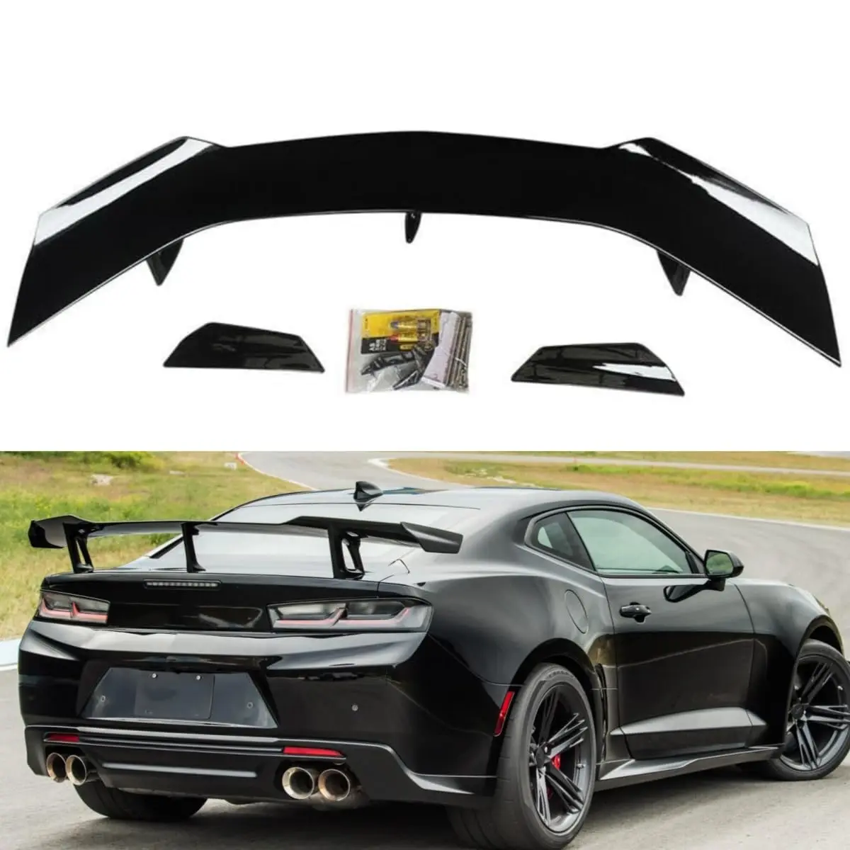 Car Spoilers ABS Carbon Fiber ZL1 1LE Style Rear Trunk Spoiler for Chevy Chevrolet Camaro 2016 2017 2018 2019 2020 2021 2022