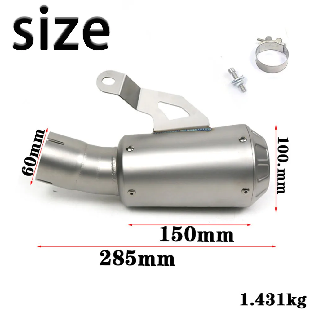 For S1000RR motorcycle exhaust modification, GP mesh stainless steel tailpipe, 60mm diameter, straight up from 2019 to 2023
