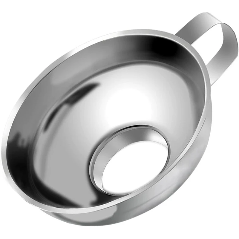1.49'' & 2.12'' funnel Tube Mason Jar Funnel with Handle Stainless Steel Canning Funnel Regular and Wide Mouth Jars