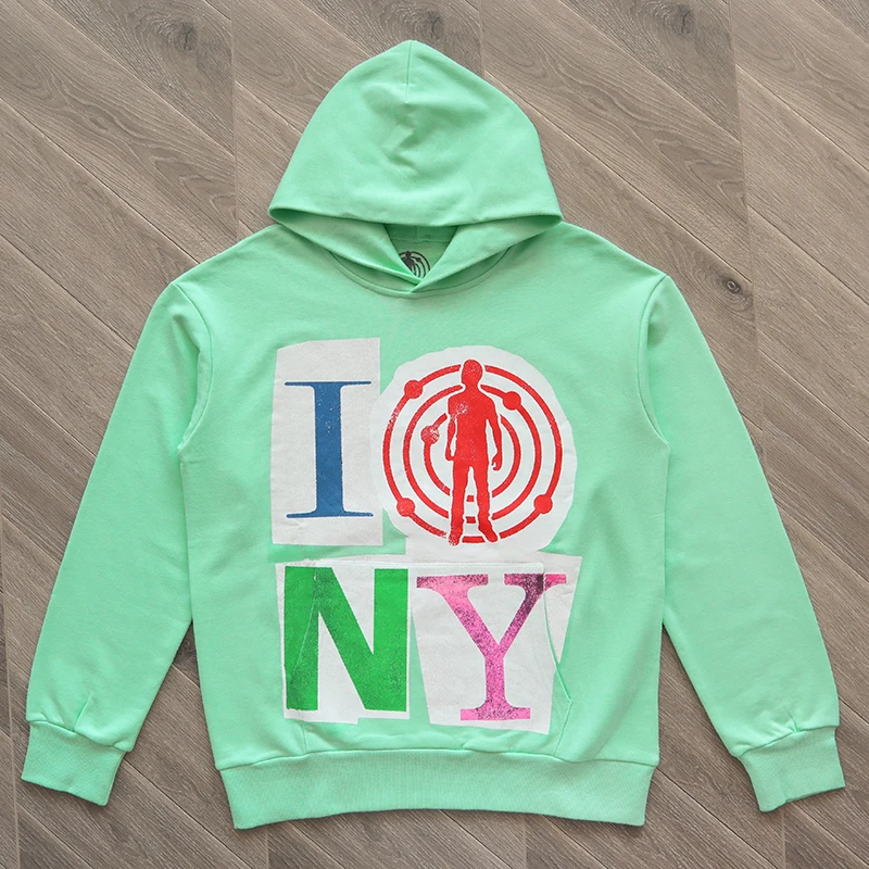 

CPFM.XYZ Collaboration I Love NYC Moon Man Hoodie Letter Logo Sweatirt Casual Straight Cut Cotton Crew Ne Sweatirt