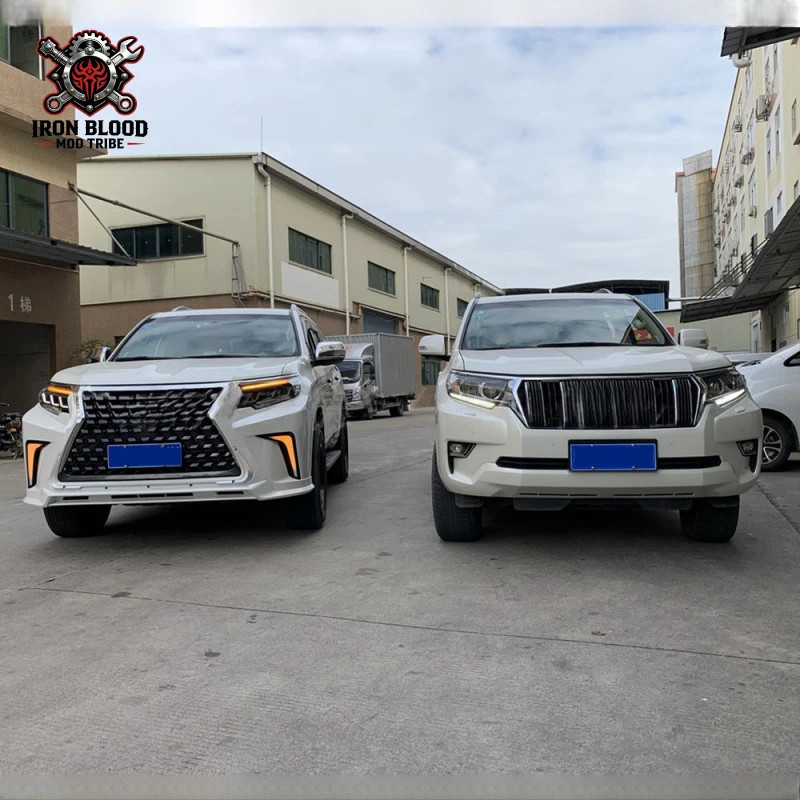 suitable for Prado Lingyue body 2018-2022 modified to LX570 fish scale style front bumper kit exterior modification and upgrade