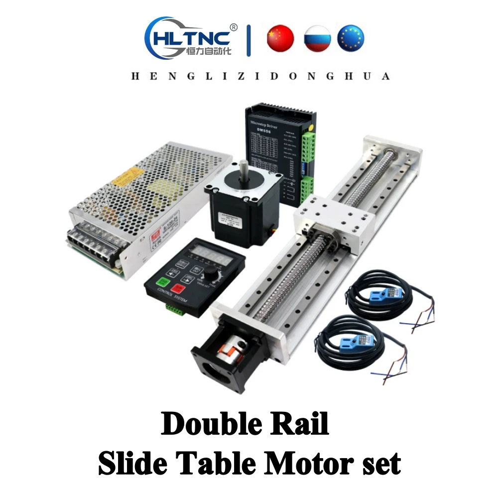 

Модуль линейного направляющего стола Nema 23, комплект двигателя с драйвером, блоком питания, контроллером и концевым выключателем, ось XYZ для станков с ЧПУ