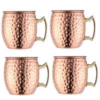 Moscow Mule Mugs Hammered Moscow Mule Mugs Drinking Cup Copper Cup Hammer Point Cup Bar Cocktail Glass Bar Gift Set Mug Durable