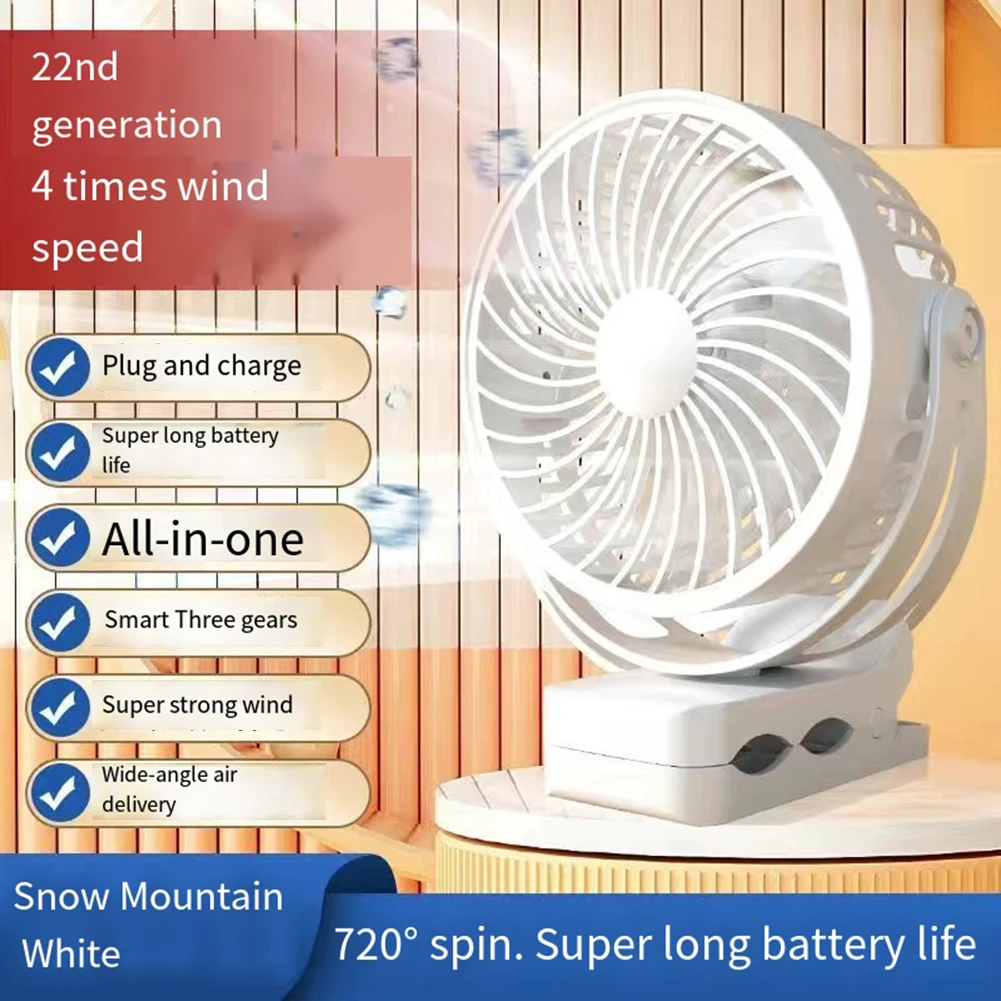 

Quiet USB Clip Fan with 720 Degree Adjustable Head and Enhanced Air Circulation Suitable for Office Dormitory and For Home