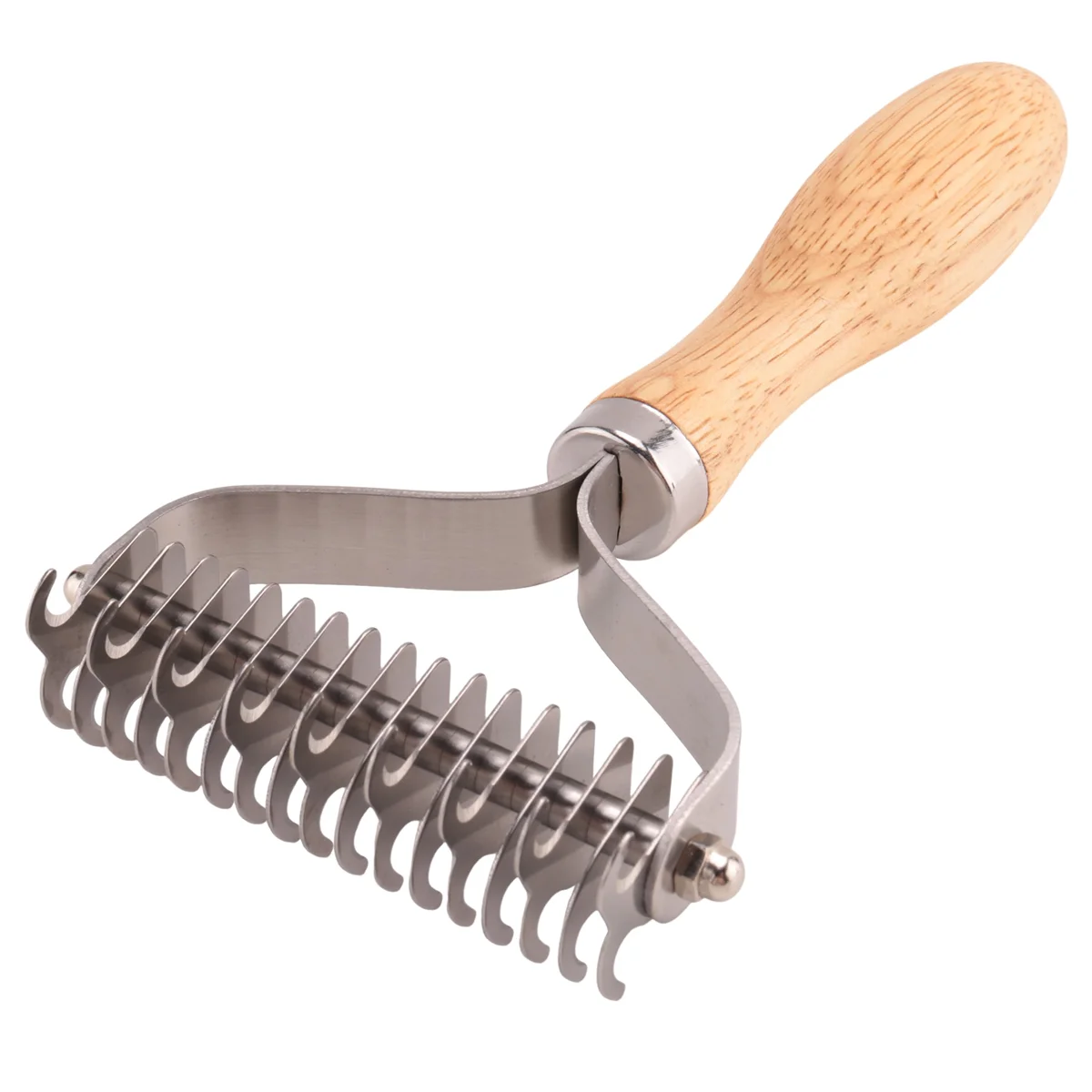 Щетка для ухода за домашними животными RIRI, двусторонние грабли для подшерстка для собак и кошек, безопасная расческа для удаления шерсти и инструмент для удаления матовых волос/тюнеров