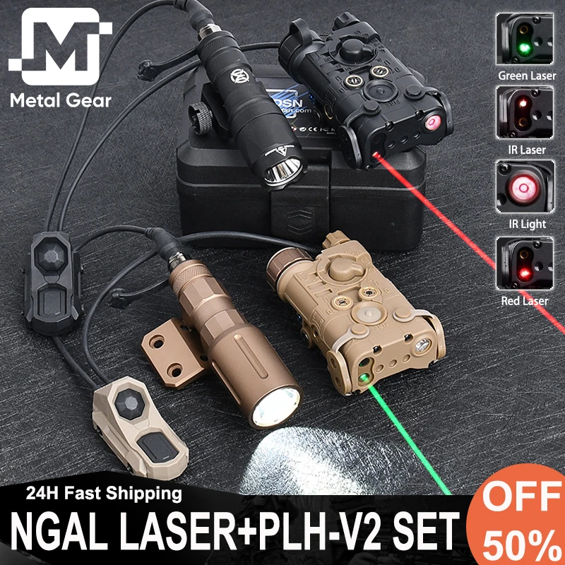 

Tactical L3 NGAL Wadsn IR Illumination Flashlight Ngal Red Green Dot IR Laser Airsoft Powerful PLHv2 Scout Light UNAXON Switch