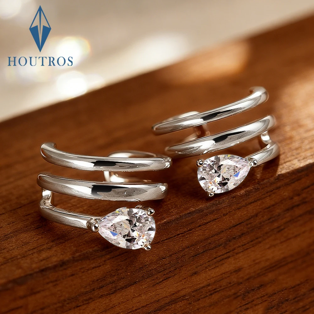 

Серьги-клипсы с муассанитом грушевидной огранки 4x6 мм для женщин, из стерлингового серебра 925 пробы с покрытием 18K, ювелирные изделия, подарок на годовщину