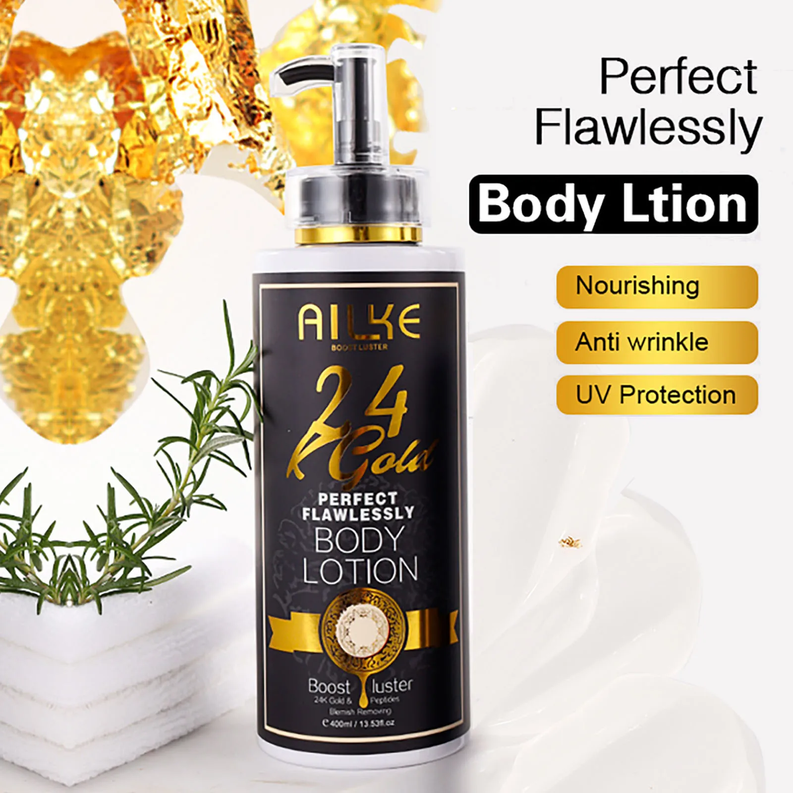 Zdjęcie 3: AILKE 24k Gold Whitening Range dla wszystkich rodzajów skóry, usuwa przebarwienia, zmarszczki, hiperpigmentację, nawilża, zapewnia nawadnienie
