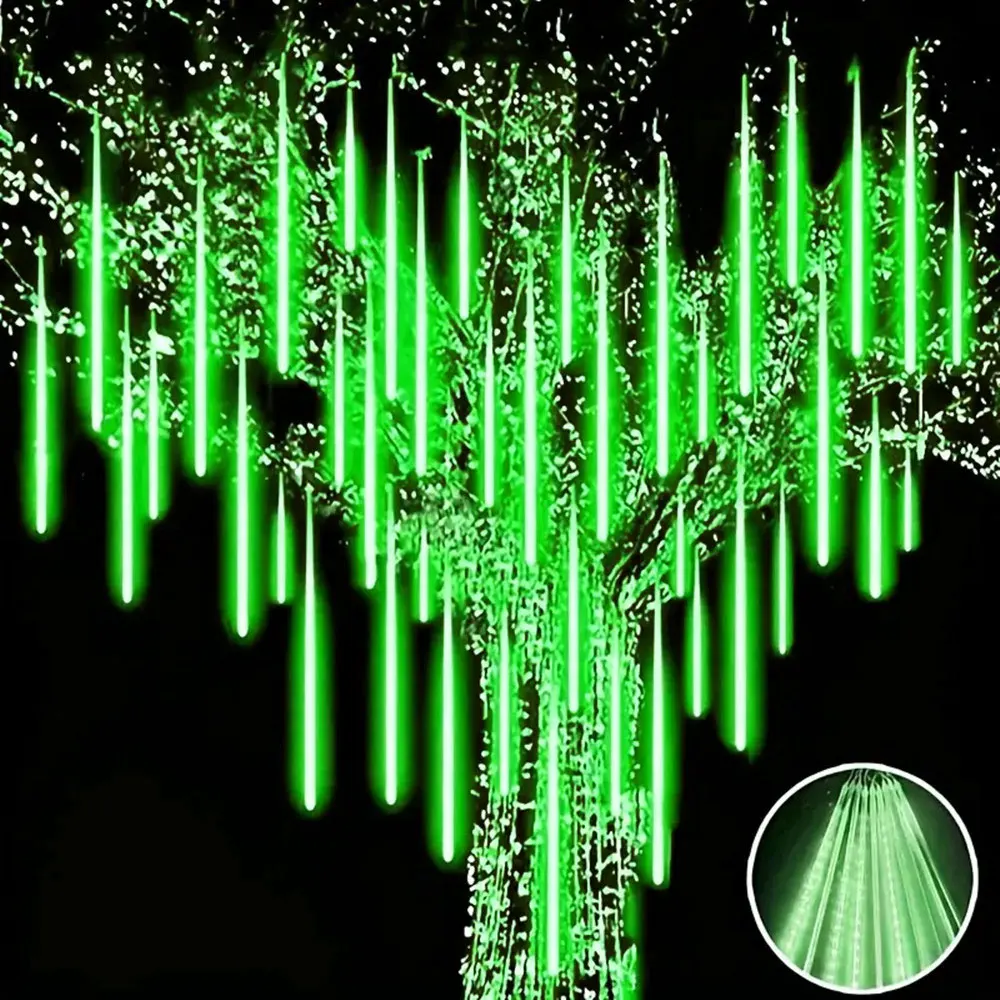 

32/24/16/8 Tube LED Meteor Shower Rain Lights 50cm Falling Rain Fairy String Light for Christmas Tree Wedding Party Decoration