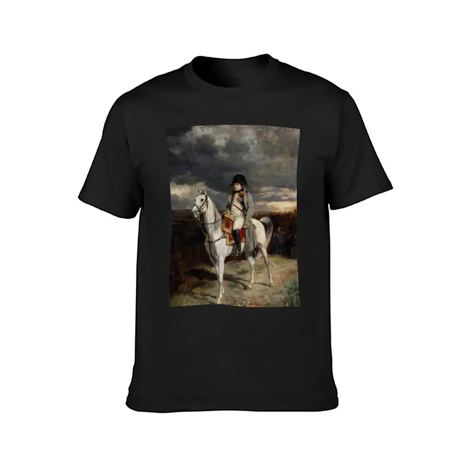 Napoleon Bonaparte on horseback by Jean-Louis-Ernest Meissonier T-Shirt oversized quick drying vintage graphic tee men clothings