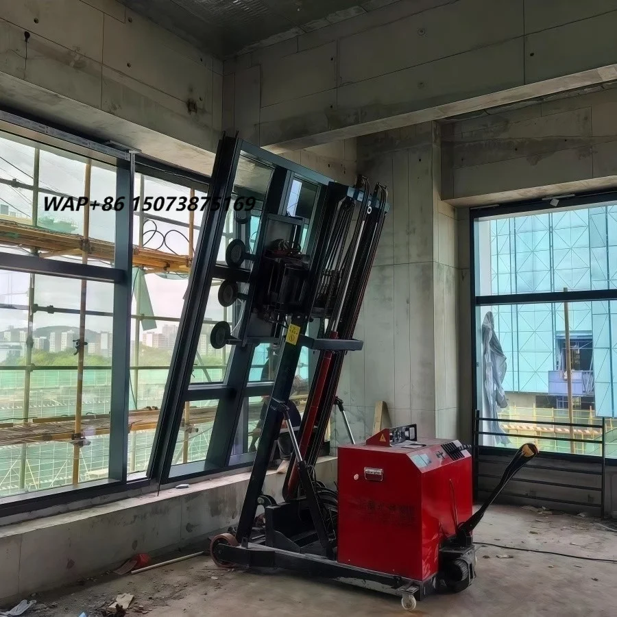 800KG Electric Vacuum Glass Handling Robot - Full Automatic Suction Cup Truck for Heavy Glass Moving & Installation