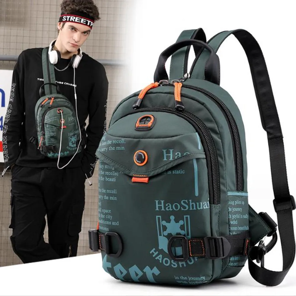 

Men's Chest Bag Multifunctional Fashion Shoulder Bag Outdoor Waterproof Nylon Cloth Single Shoulder Crossbody Bag