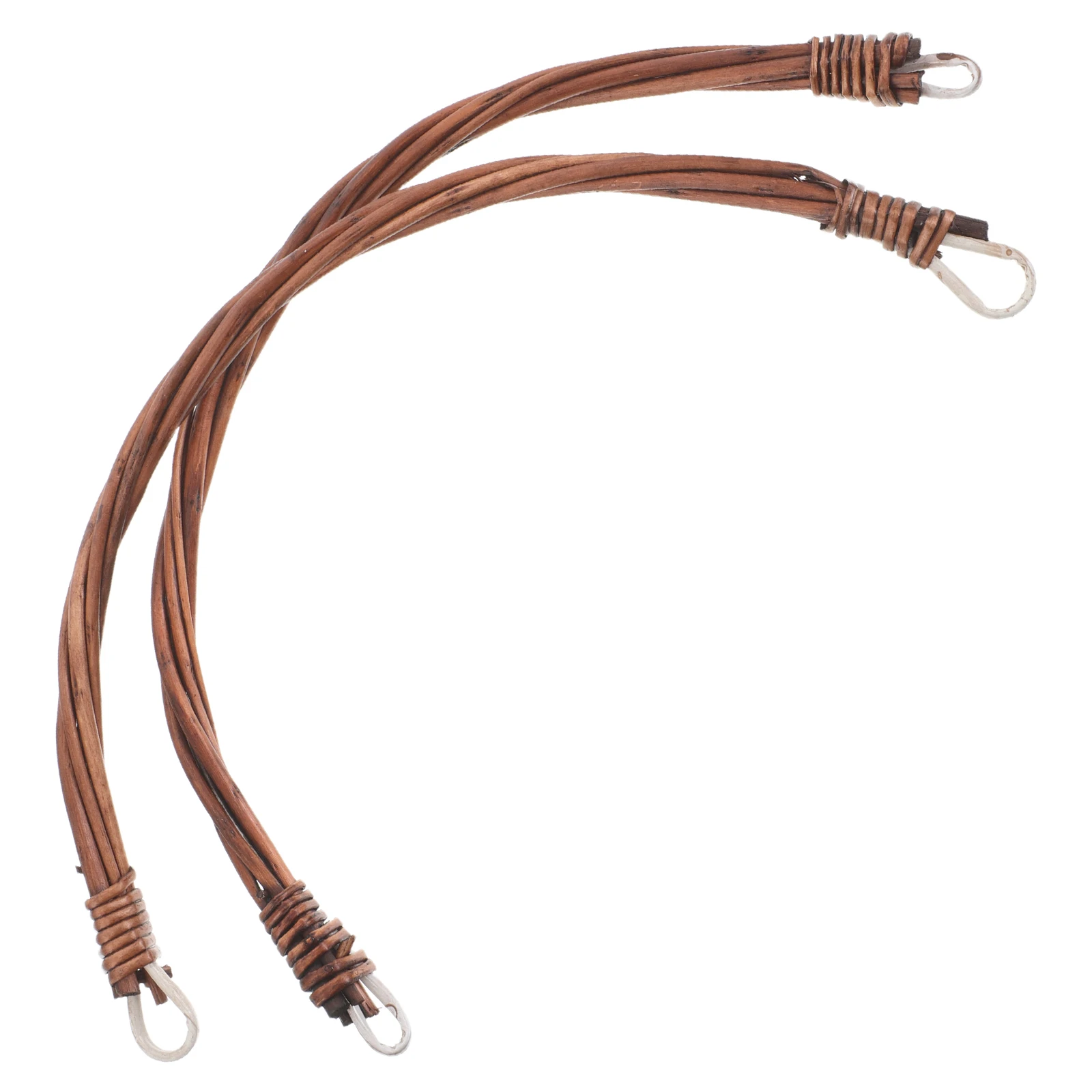 

2Pcs Natural Rattan Handles for Picnic Baskets Stylish Resilient Universal Fit Easy to Install and Remove Wood Bag Handle