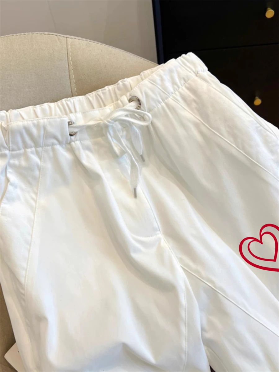 Pantalon de travail en Dstring imprimé pour hommes et femmes, sensation haut de gamme Unique, décontracté, ample, polyvalent, jambes larges, pour les déplacements