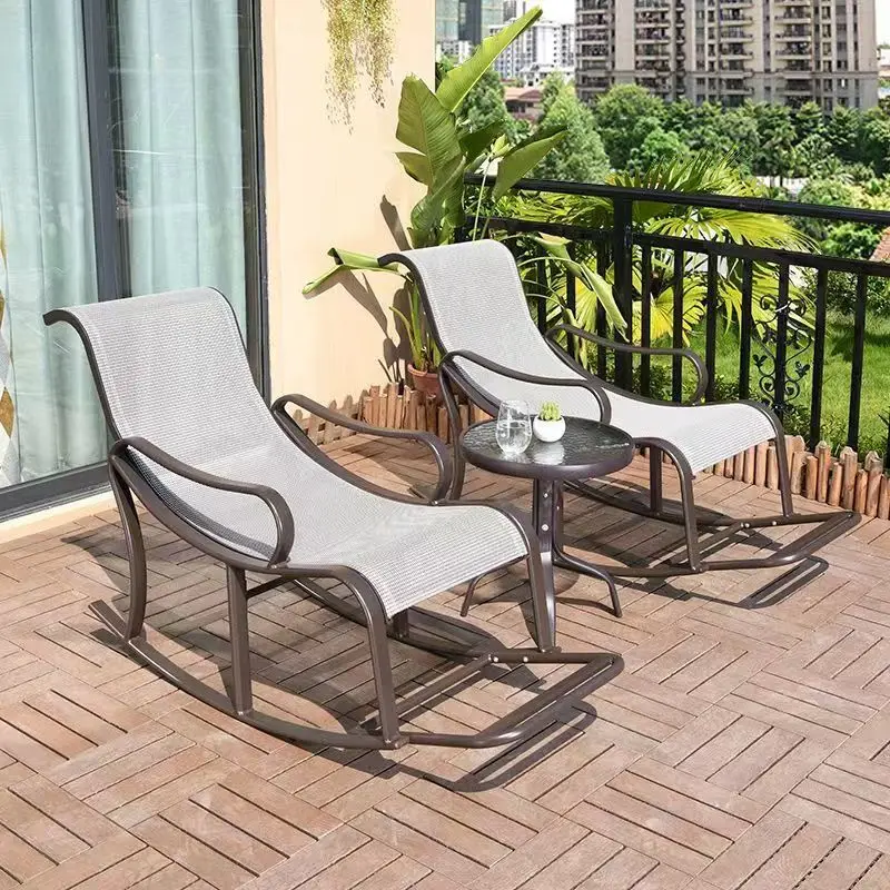 

Home courtyard garden siesta outdoor rattan back chair balcony recliner