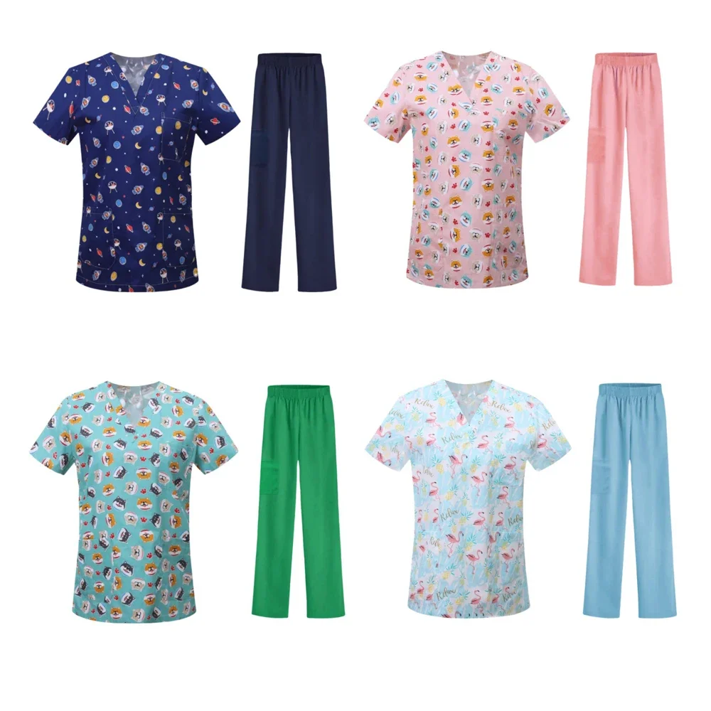 Premium Quality Scrub Suits Stretch Breathable Women Sets Jogger Nursing Scrubs Uniform Medical Spandex Hospital Scrubs Women