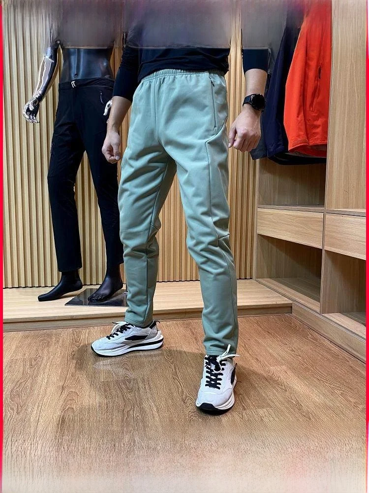 

Высококачественные уличные 3D водонепроницаемые зимние мягкие брюки для альпинизма на подкладке с подкладкой, мужские повседневные длинные брюки