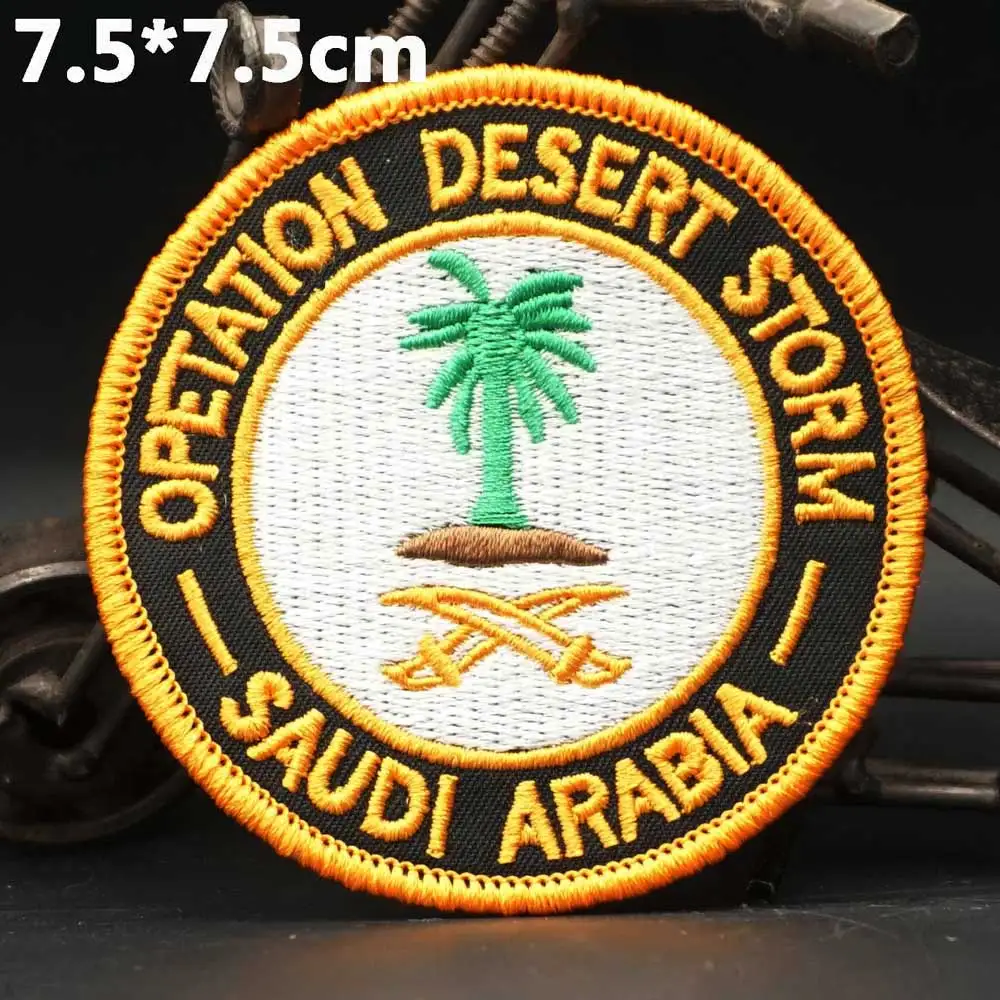 Saudi Arabia Tactical Embroidered Patches for Clothes Decoration Sticker Badges Accessories Appliques