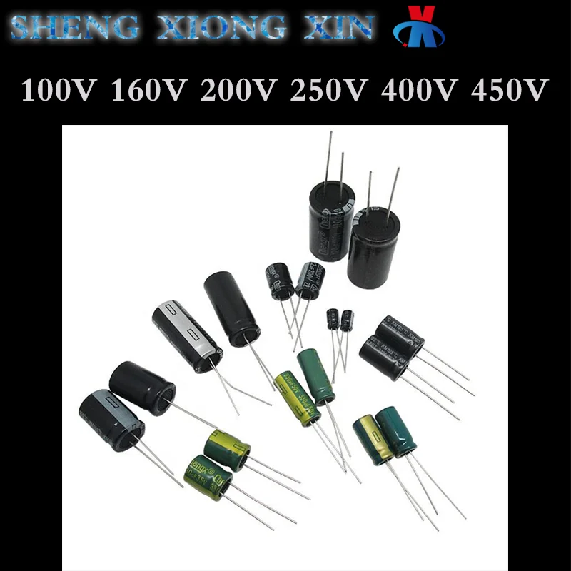 

5-20pcs/Lot Aluminum Electrolytic Capacitor 100V 160V 200V 250V 400V 450V 47UF 100UF 220UF 330UF 470UF 680UF Electronic Parts