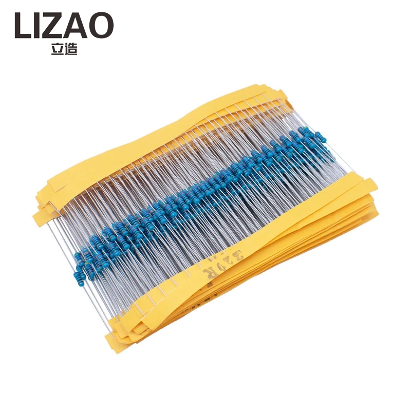 LIZAO 30 Values 1/4W 1% Resistor Assortment Kit 300/600PCS Metal Film Resistors for Arduino DIY Electronic Projects